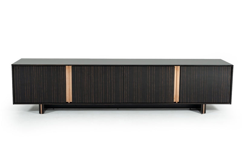 VIG Furniture - Modrest Chadwick Modern Ebony & Rosegold TV Stand - VGHB297F-EBN