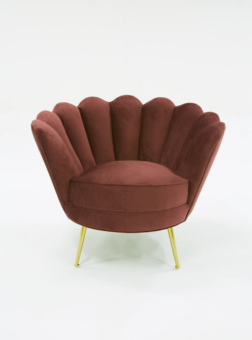 VIG Furniture - Divani Casa Selva Modern Rust Velvet Accent Chair - VGHKF3068-20-PUR