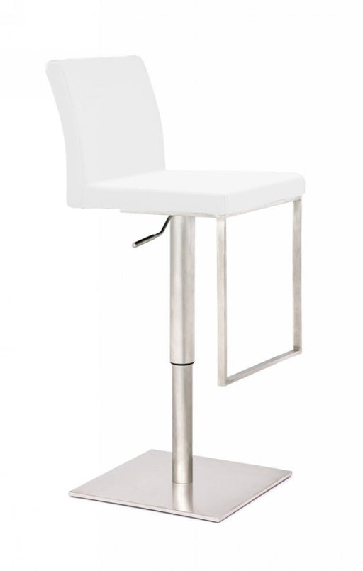 VIG Furniture - Modrest Folsum - Modern White Bar Stool - VGHR5040BG-1-WHITE - GreatFurnitureDeal