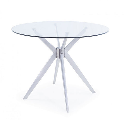 VIG Furniture - Modrest Dallas - Modern Brushed Stainless Steel Dining Table - VGHR7038-BSS - GreatFurnitureDeal