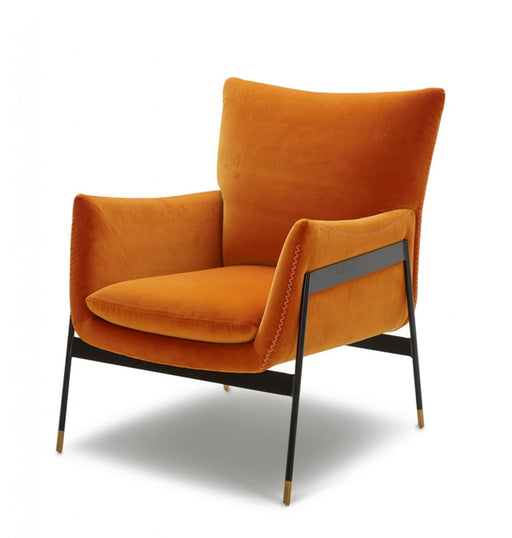 VIG Furniture - Divani Casa Joseph Modern Orange Fabric Accent Chair - VGKKKF.A002-ORG