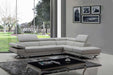 VIG Furniture - Divani Casa Quebec Eco-Leather Sectional Sofa in Light Grey - VGKNK8488-ECO-LTGRY