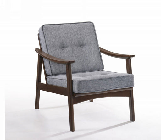 VIG Furniture - Divani Casa Edmond Modern Blue Velvet & Acrylic Lounge Chair - VGCA1102-BLU