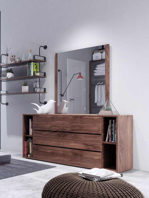VIG Furniture - Nova Domus Jagger Modern Walnut Dresser & Mirror Set - VGMABR-55-DRS-SET - GreatFurnitureDeal