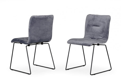 VIG Furniture - Modrest Yannis - Modern Grey Fabric Dining Chair (Set of 2) - VGMAMI-913-GRAY - GreatFurnitureDeal