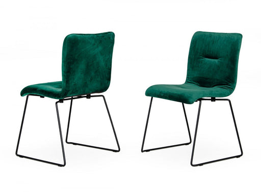 VIG Furniture - Modrest Yannis - Modern Green Fabric Dining Chair (Set of 2) - VGMAMI-913-GRN - GreatFurnitureDeal