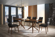 VIG Furniture - Modrest Utah - Modern Walnut and Brown Eco-Leather Dining Chair- Set of 2 - VGMAMI-973 - GreatFurnitureDeal