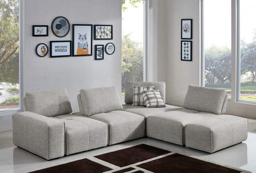 VIG Furniture - Divani Casa Platte Modern Grey Fabric Modular Sectional Sofa - VGMB-1675-GRY - GreatFurnitureDeal