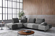 VIG Furniture - Divani Casa Cooke Modern Grey Houndstooth Fabric Modular Sectional Sofa Bed - VGMB-1836-GRY