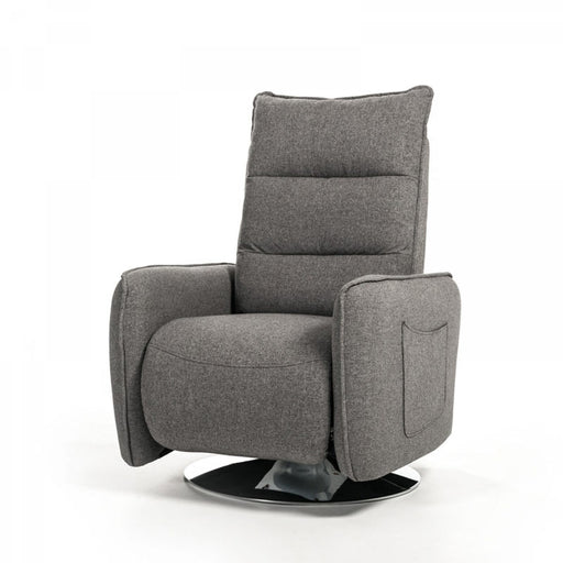 VIG Furniture - Divani Casa Fairfax Modern Grey Fabric Recliner Chair - VGMB-R033-GRY - GreatFurnitureDeal