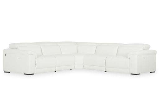 VIG Furniture - Estro Salotti Palinuro White Leather Sectional Sofa w/Recliners - VGNTPALINURO-WHT