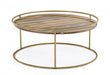 VIG Furniture - Modrest Gilcrest - Glam Brown and Gold Marble Coffee Table - VGODLZ-199C - GreatFurnitureDeal