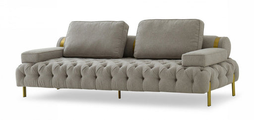 VIG Furniture - Divani Casa Ladera - Glam Grey and Gold Fabric Sofa - VGODZW-9106 - GreatFurnitureDeal