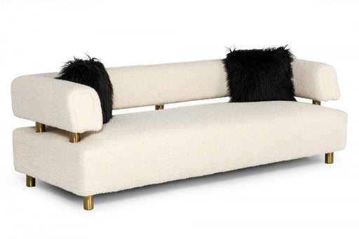 VIG Furniture - Divani Casa Gannet - Glam Beige Fabric Sofa - VGODZW-944 - GreatFurnitureDeal