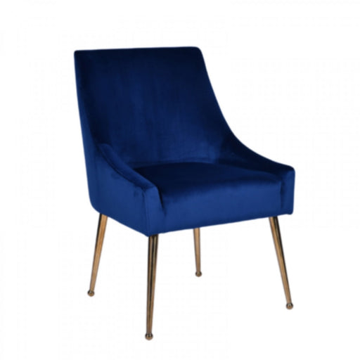 VIG Furniture - Modrest Castana Modern Blue Velvet & Gold Dining Chair (Set of 2) - VGRH-RHS-DC-101-BLU - GreatFurnitureDeal