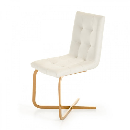 VIG Furniture - Haslet - Modern White & Rosegold Dining Chair (Set of 2) - VGVCB810-WHT - GreatFurnitureDeal
