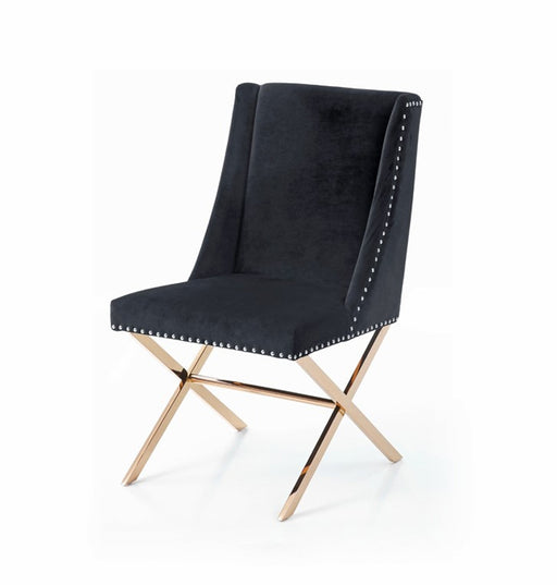 VIG Furniture - Modrest Alexia Modern Black & Rosegold Dining Chair - VGVCB8356-BLK - GreatFurnitureDeal
