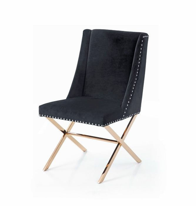 VIG Furniture - Modrest Alexia Modern Black & Rosegold Dining Chair - VGVCB8356-BLK
