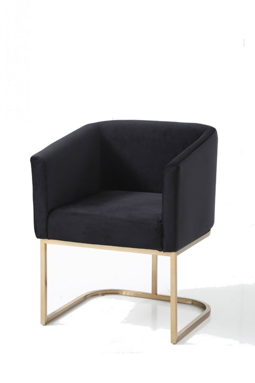 VIG Furniture - Modrest Yukon Modern Black Velvet & Gold Dining Chair - VGVCB8362-BLKGLD - GreatFurnitureDeal