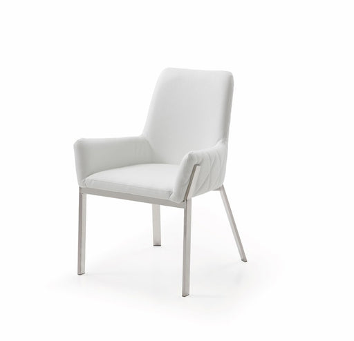 VIG Furniture - Modrest Robin Modern White Bonded Leather Dining Chair - VGVCB8366-WHT - GreatFurnitureDeal