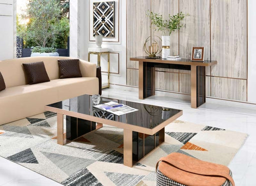 VIG Furniture - Nova Domus Cartier Modern Coffee Table in Black & Rosegold - VGVCCT-A002 - GreatFurnitureDeal