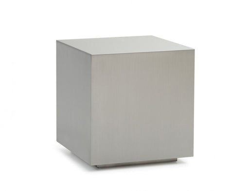 VIG Furniture - Modrest Anvil Modern Brushed Stainless Steel End Table - VGVCET8368 - GreatFurnitureDeal