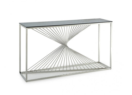 VIG Furniture - Modrest Trinity Modern Glass & Stainless Steel Console Table - VGVCK8618