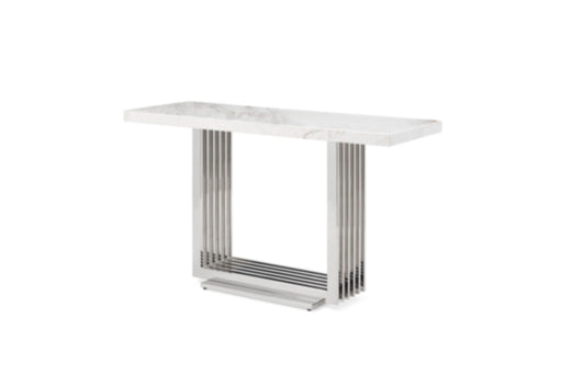VIG Furniture - Modrest Kingsley Modern Marble & Stainless Steel Console Table - VGVCK8933-STL - GreatFurnitureDeal