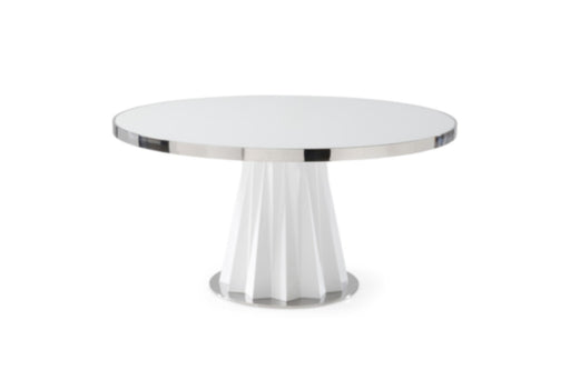 VIG Furniture - Modrest Cabaret Modern White Round Dining Table - VGVCT1799