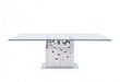 VIG Furniture - Modrest Edwin Modern Glass & Stainless Steel Dining Table - VGVCT1828 - GreatFurnitureDeal