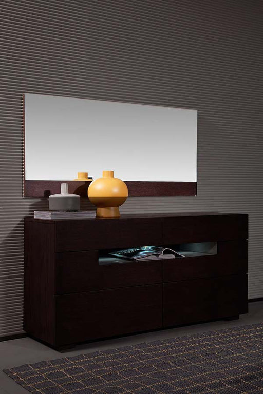 VIG Furniture - Modrest Ceres - Modern Brown Oak Bedroom Mirror - VGWCCG05M-WNG