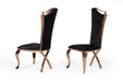 VIG Furniture - Modrest Bonnie Transitional Black Velvet & Rosegold Dining Chair (Set of 2) - VGZAY906-BLK - GreatFurnitureDeal