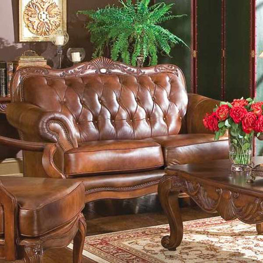 Coaster Furniture - Victoria Leather Loveseat - C500682 - GreatFurnitureDeal