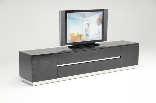 Vig Furniture - Modern Black Crocodile Lacquer TV Unit - VGUNAK588-230-BLK