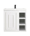 James Martin Furniture - Alicante' 24" Single Vanity Cabinet, Glossy White w/ White Glossy Composite Countertop - E110V24GWWG - GreatFurnitureDeal