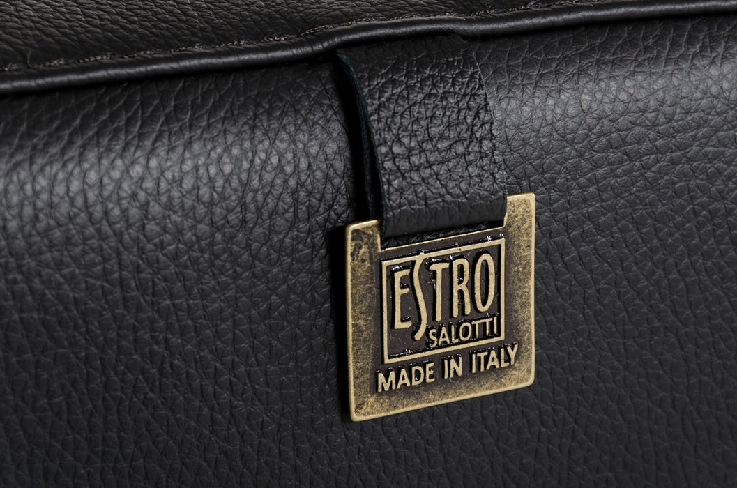 VIG Furniture - Estro Salotti Voyager Modern Black Leather Sectional Sofa - VGNTVOYAGER-BLK