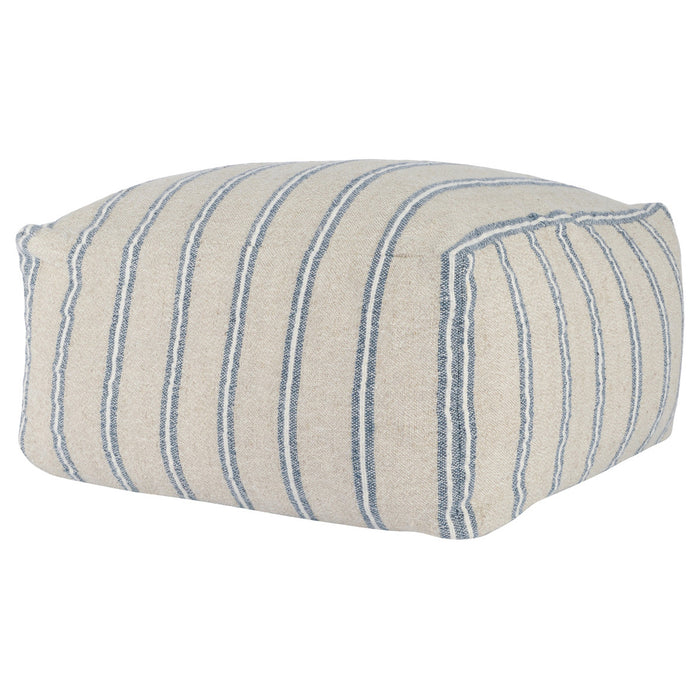 Classic Home Furniture - Delgada Pouf in Natural/Blue - VP10016 - GreatFurnitureDeal