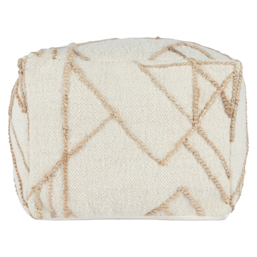 Classic Home Furniture - Sintra Ivory/Natural Pouf - VP10017 - GreatFurnitureDeal