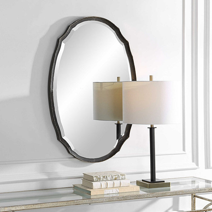 Mariano Furniture - Mirror in Distressed Charcoal - W00526 - GreatFurnitureDeal