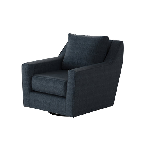 Southern Home Furnishings - Theron Indigo Swivel Glider Chair in Blue - 67-02G-C Theron Indigo - GreatFurnitureDeal