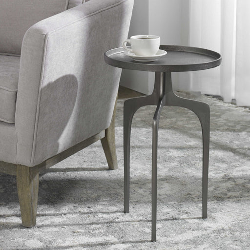 Uttermost - Accent Table Features Three Curved legs in Nickel - W23004 - GreatFurnitureDeal