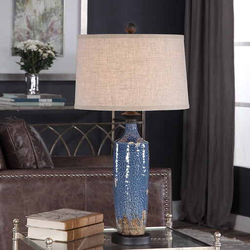 Uttermost - Table Lamp in khaki linen - W26026-1 - GreatFurnitureDeal