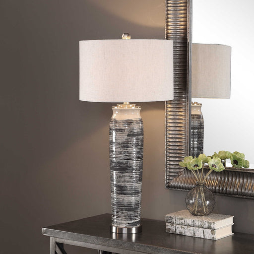 Uttermost - Table Lamp in Beige linen - W26035-1 - GreatFurnitureDeal