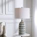 Uttermost - Table Lamp in White linen - W26067-1 - GreatFurnitureDeal