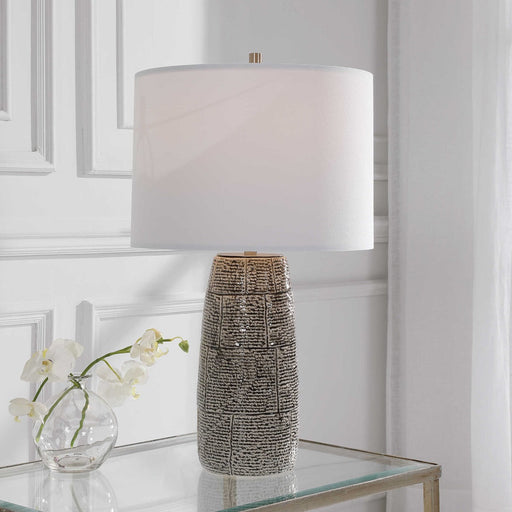 Uttermost - Table Lamp in White linen - W26075-1 - GreatFurnitureDeal