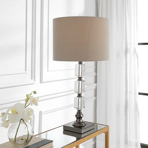 Uttermost - Table Lamp in Taupe Linen - W26077-1 - GreatFurnitureDeal