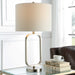 Uttermost - Table Lamp in White Linen - W26084-1 - GreatFurnitureDeal