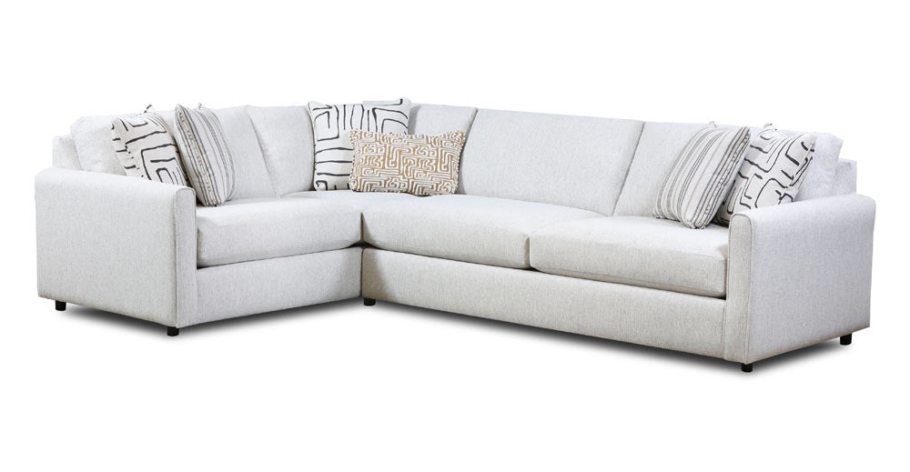 Southern Home Furnishings - Durango Sectional in Off White - 7001-31R, 33L Durango - GreatFurnitureDeal