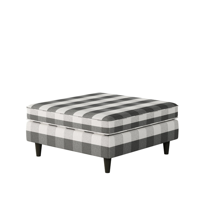 Southern Home Furnishings - Brock Charcoal 38" Square Cocktail Ottoman - 170-C Brock Charcoal - GreatFurnitureDeal