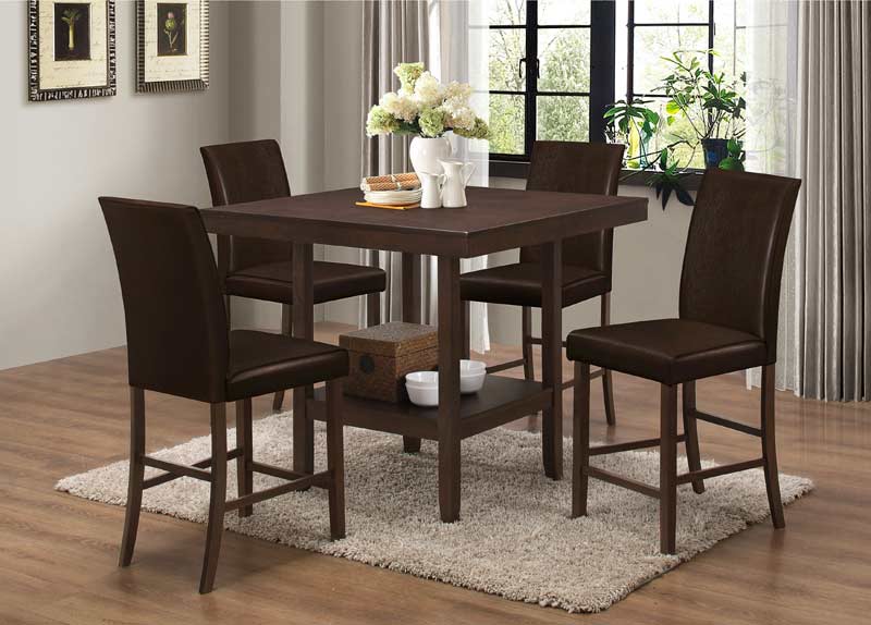Mariano Furniture - WA609 5 Piece Counter Height Dining Table Set - BMWA609-5SET - GreatFurnitureDeal